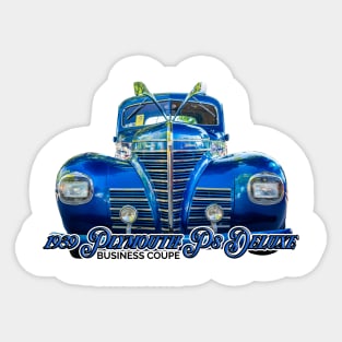 1939 Plymouth P8 Deluxe Business Coupe Sticker